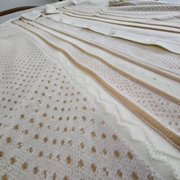 Michael Irvin 88 Casual Shirt Men's 2XL White Brown Textured Button Up Retro VTG - Picture 10 of 15